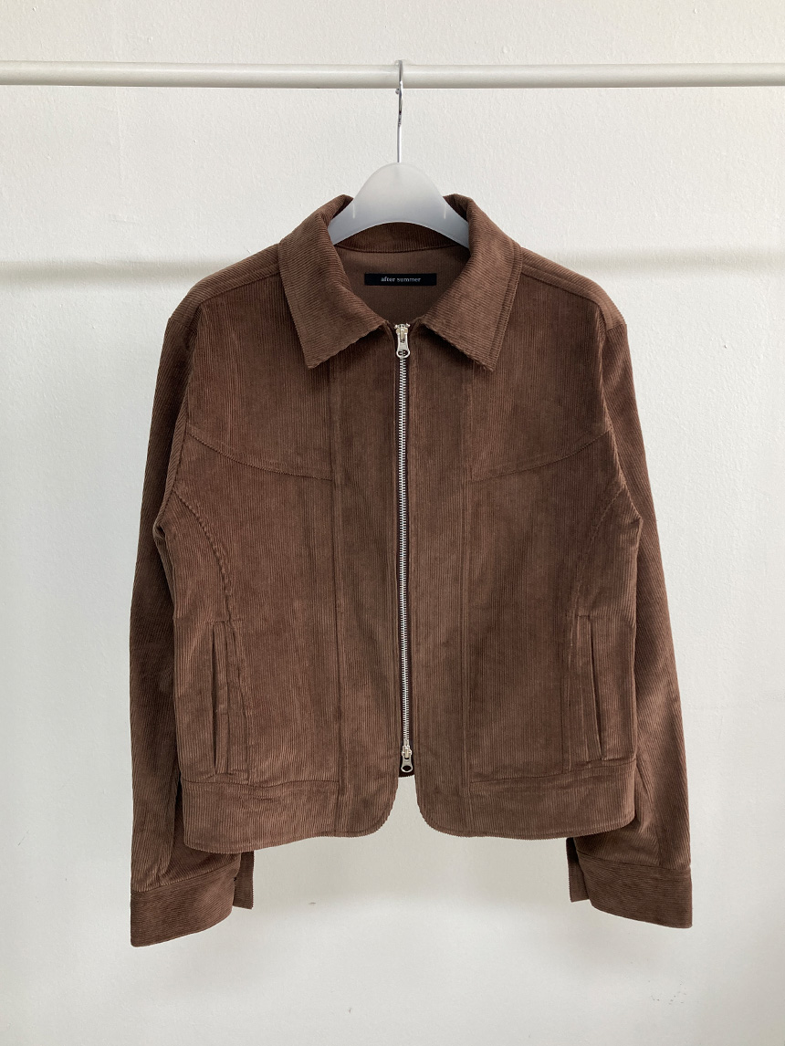 corduroy trucker jacket - brown